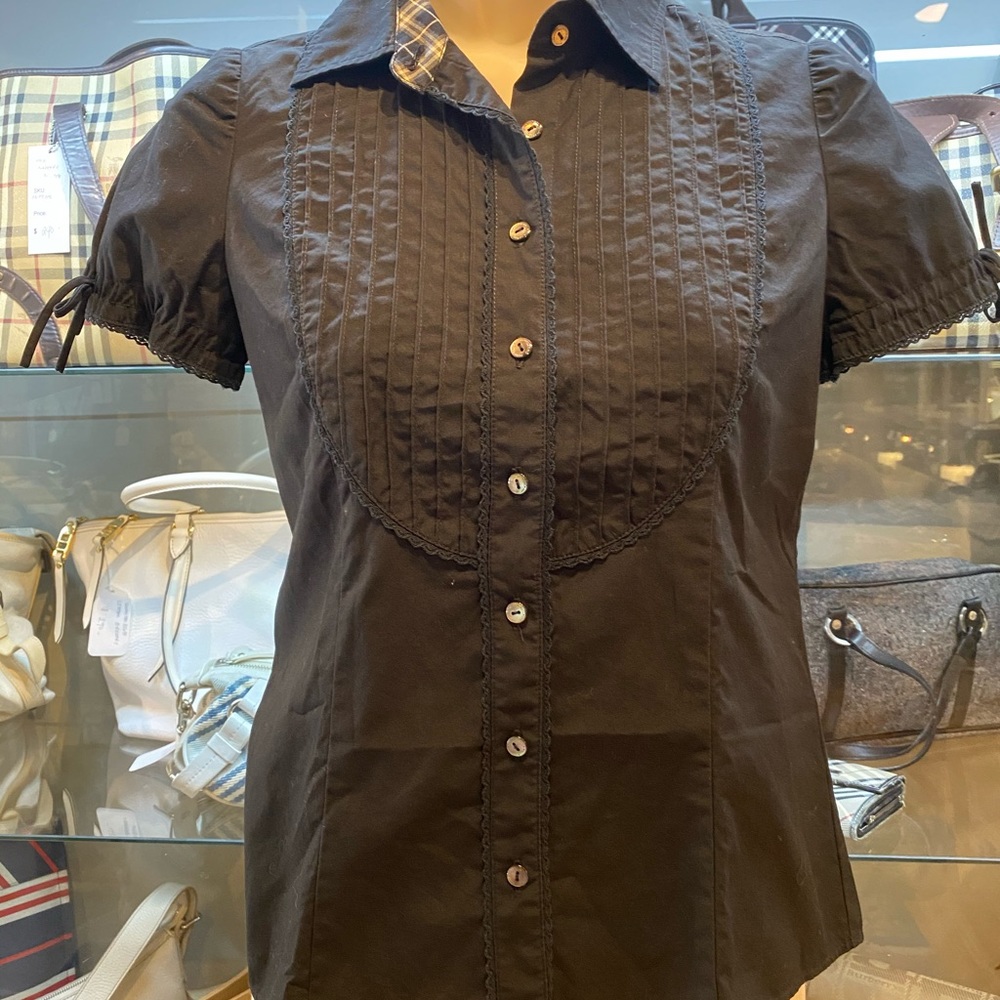 Burberry Black Button Down Top - image 2